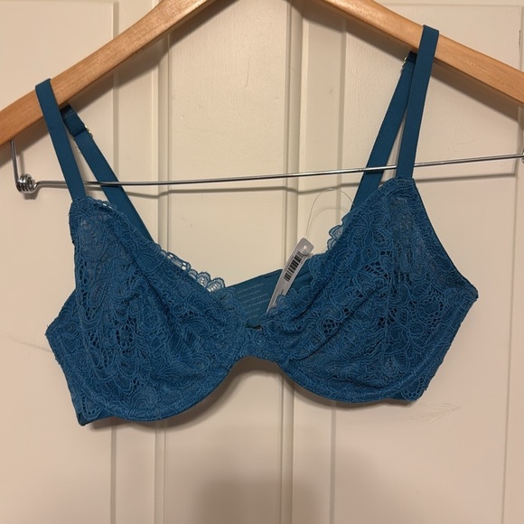 NWH Soma Plunge Unlined Underwire Idyllic Blue Lace Bra Size 34 D - Picture 2 of 5